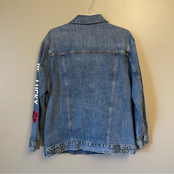 Lucky Brand Totally Lucky Boyfriend Trucker Jacket size large - Picture 10 of 15